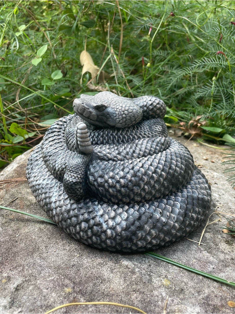 Rattlesnake Statue Cement Garden Art